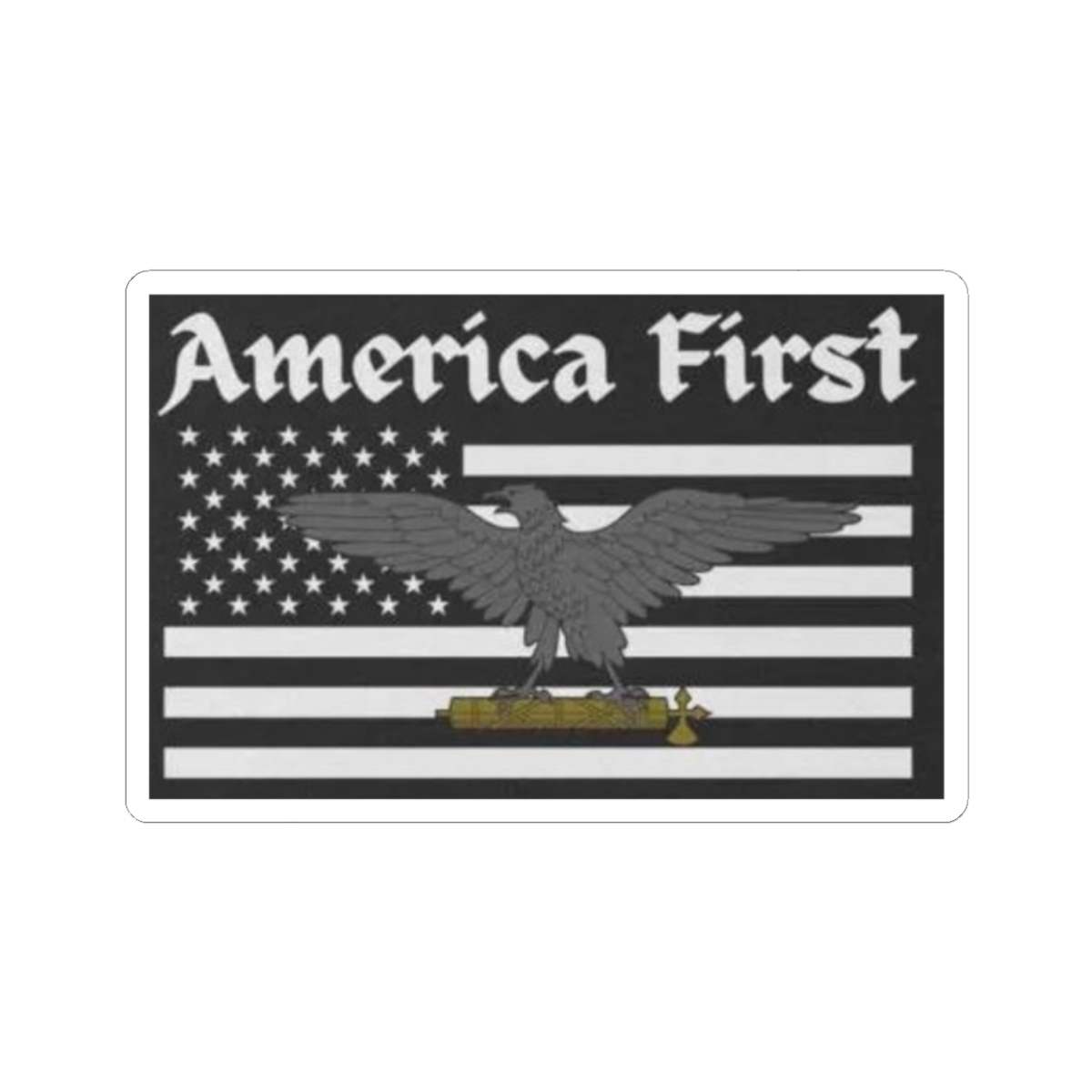 America First Flag Eagle Kiss-Cut Stickers - Nick Fuentes - alternate angle 3, merchandise