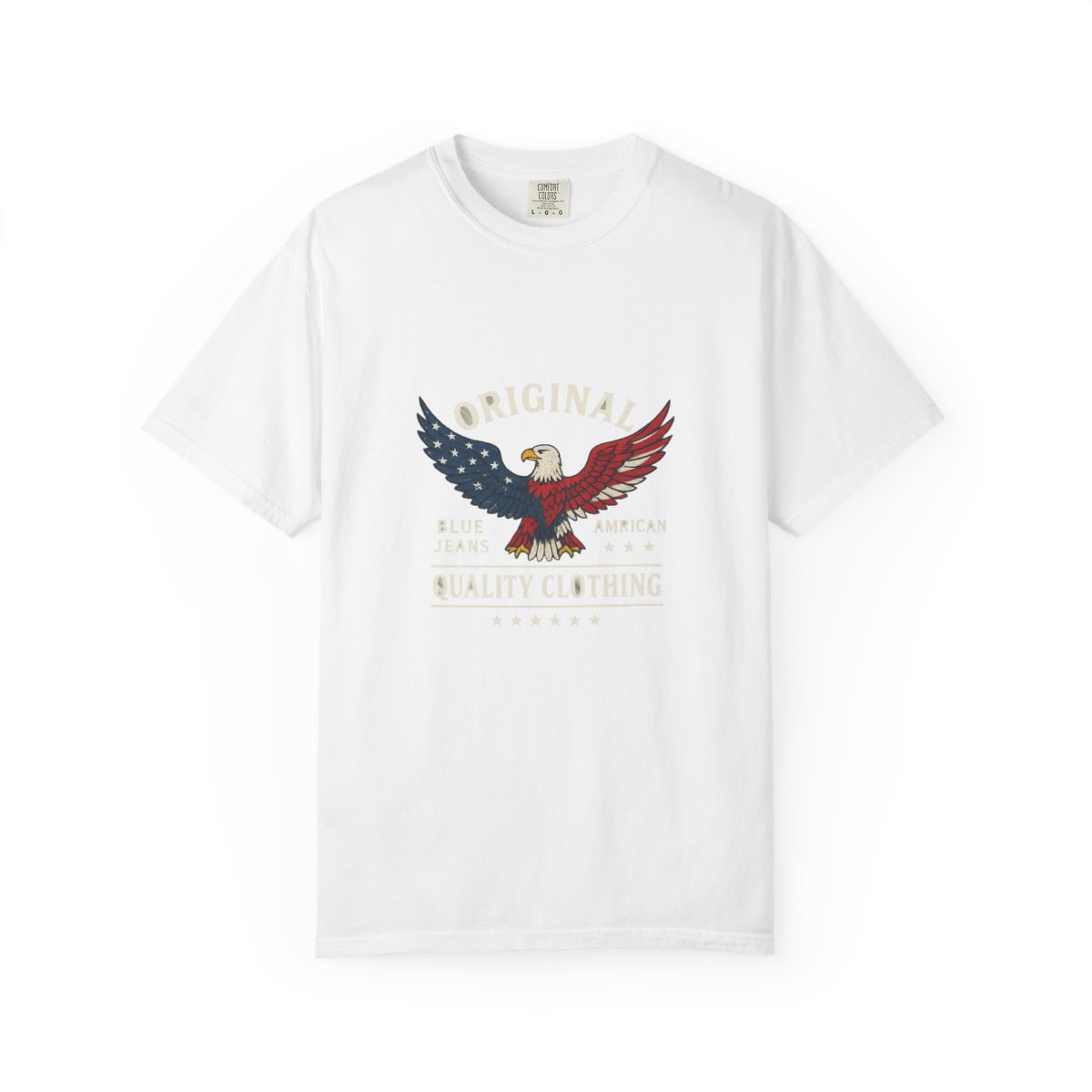 Blue Jeans Bald Eagle Patriotic T-Shirt - alternate angle 2, merchandise