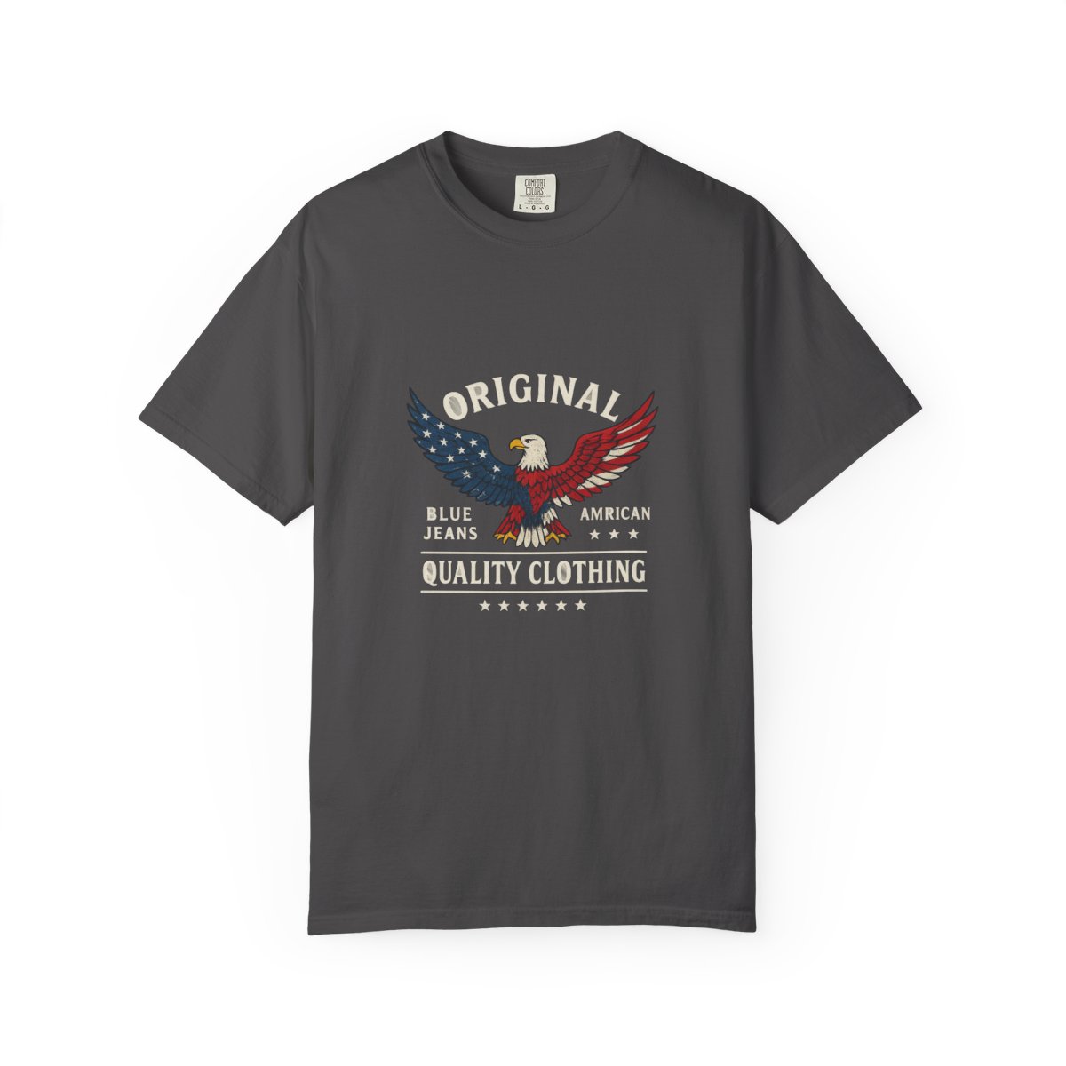 Blue Jeans Bald Eagle Patriotic T-Shirt - alternate angle 3, merchandise