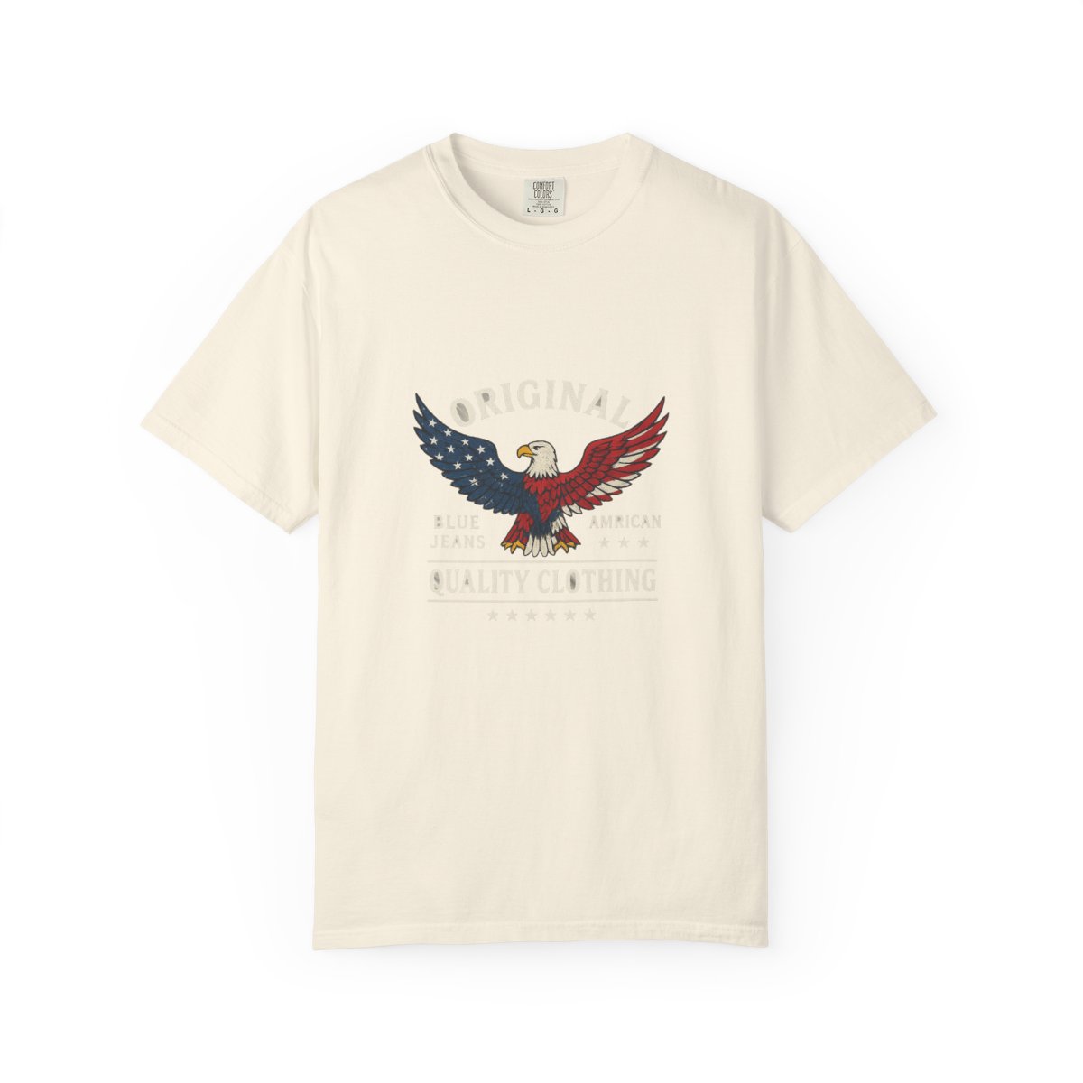 Blue Jeans Bald Eagle Patriotic T-Shirt - alternate angle 3, merchandise