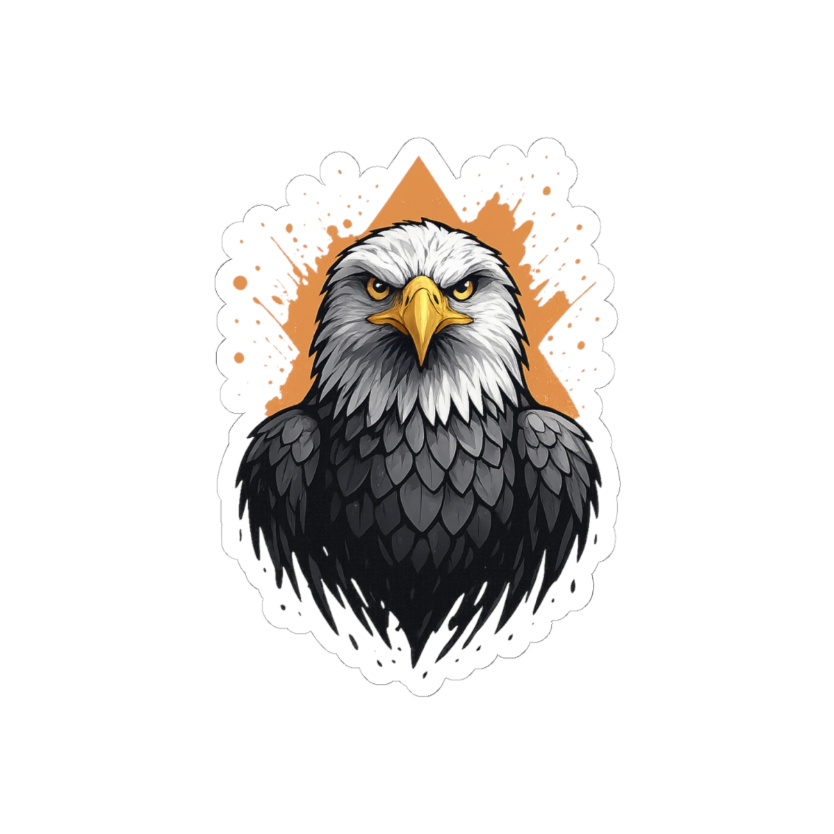 Bold Patriotic Eagle Freedom Vinyl Sticker - alternate angle 2, merchandise