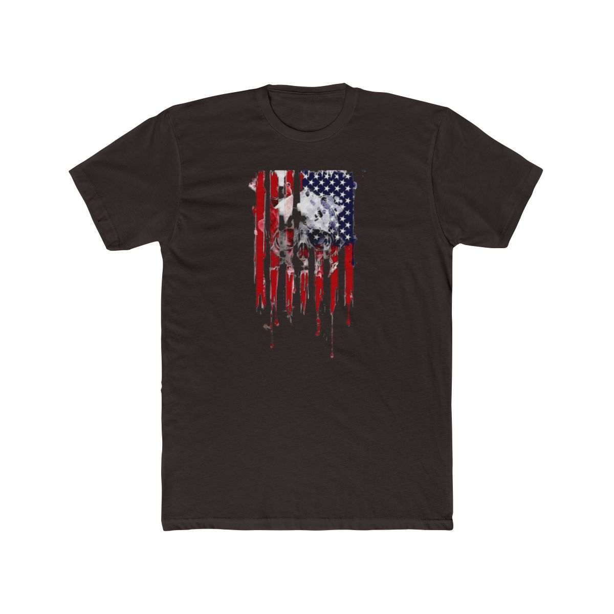 American Flag Skull Graphic T Shirt - Edgy Patriotic Statement - alternate angle 2, merchandise