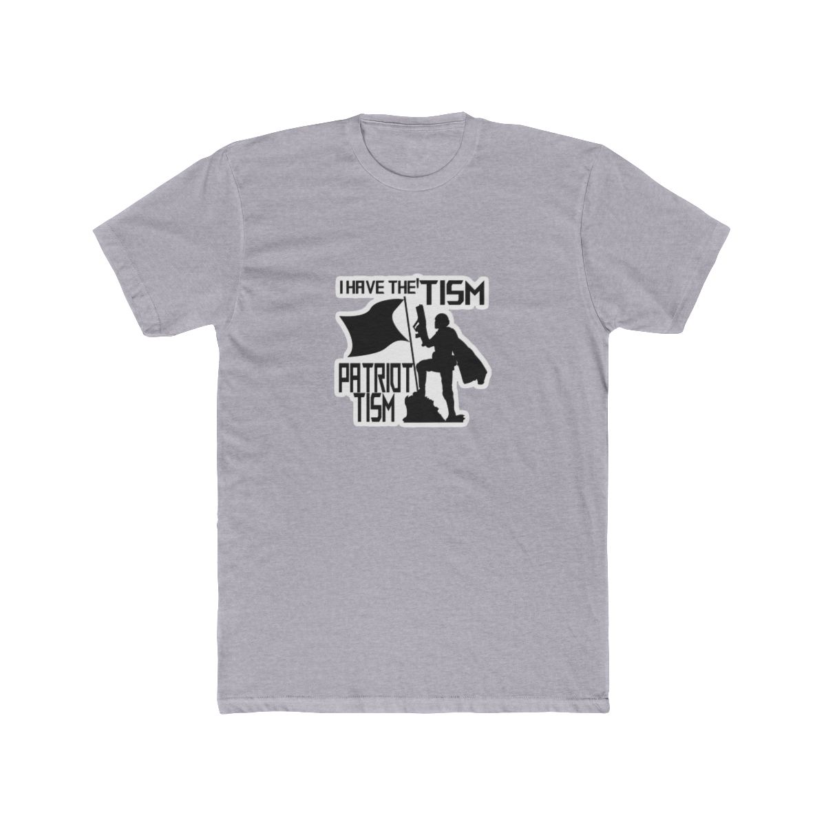 Patriotism in Black Bold Statement T Shirt - Proud Patriot Gift - alternate angle 3, merchandise